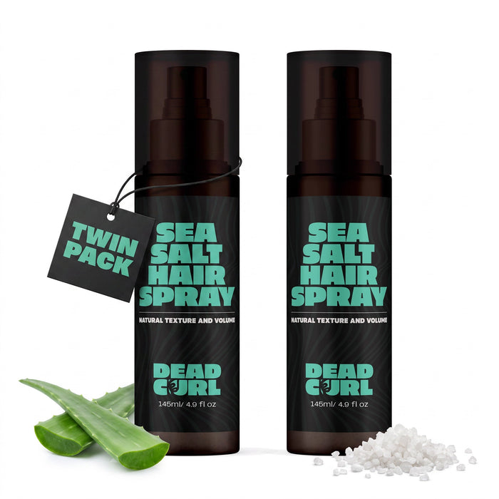 DeadCurl Sea Salt Hair Spray twin pack — two 145 ml bottles