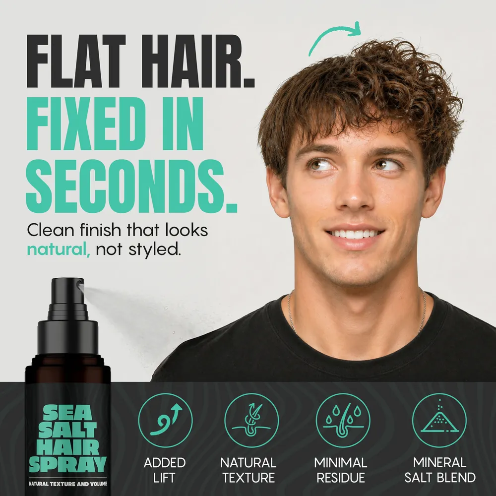Flat hair. Fixed in seconds. - A clean finish that looks natural, not styled.