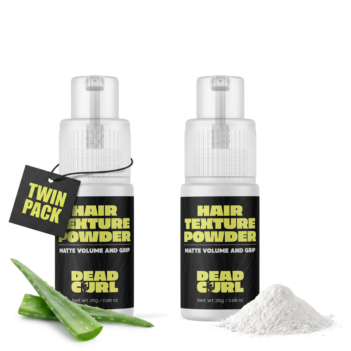 DeadCurl Hair Texture Powder twin pack — two 25 g bottles
